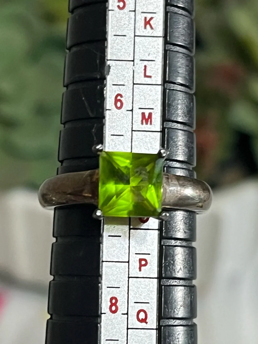Peridot Sterling Solitaire Ring